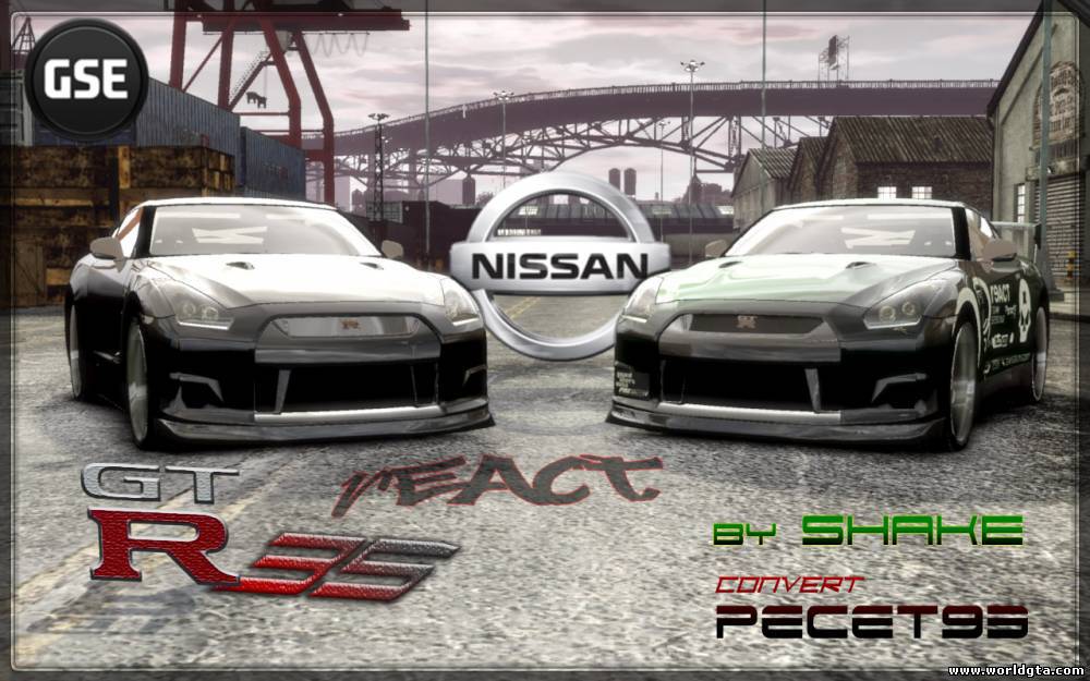 Nissan GTR 35 rEACT для GTA 4