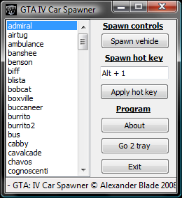 Car Spawner для GTA 4, скачать