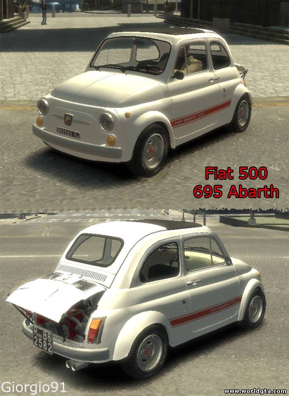 Fiat 500 695 Abarth для GTA 4