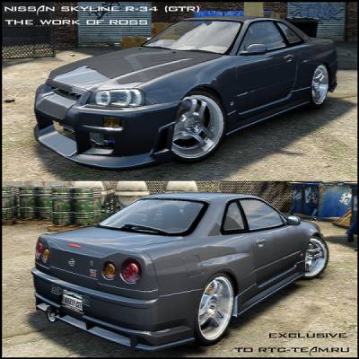 Nissan Skyline GT-R R34 '1999 для GTA 4